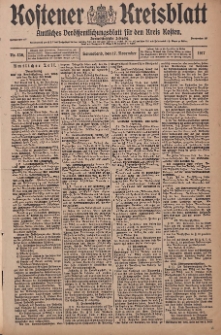 Kostener Kreisblatt: amtliches Veröffentlichungsblatt für den Kreis Kosten 1917.11.17 Jg.52 Nr138