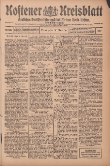 Kostener Kreisblatt: amtliches Veröffentlichungsblatt für den Kreis Kosten 1917.11.20 Jg.52 Nr139