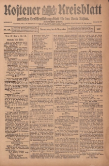 Kostener Kreisblatt: amtliches Veröffentlichungsblatt für den Kreis Kosten 1917.12.06 Jg.52 Nr146