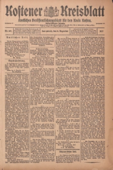Kostener Kreisblatt: amtliches Ver&ouml;ffentlichungsblatt f&uuml;r den Kreis Kosten 1917.12.08 Jg.52 Nr147