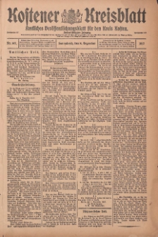 Kostener Kreisblatt: amtliches Veröffentlichungsblatt für den Kreis Kosten 1917.12.08 Jg.52 Nr147