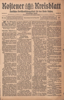 Kostener Kreisblatt: amtliches Veröffentlichungsblatt für den Kreis Kosten 1917.12.22 Jg.52 Nr153