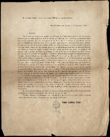 M. le Comte Plater a adressé au journal l'Europe la réponse suivante, Villa Broelberg près Zurich, le 13. Septembre 1864