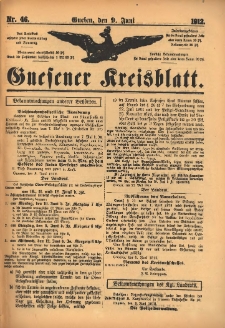 Gnesener Kreisblatt 1912.06.09 Nr46