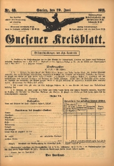 Gnesener Kreisblatt 1912.06.20 Nr49