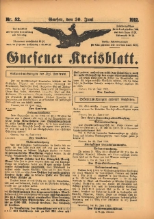 Gnesener Kreisblatt 1912.06.30 Nr52