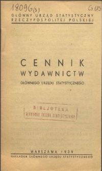 Cennik Wydawnictw Gł&oacute;wnego Urzędu Statystycznego