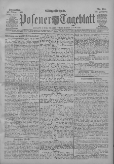Posener Tageblatt 1909.10.21 Jg.48 Nr494