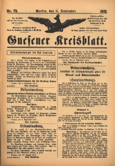 Gnesener Kreisblatt 1912.09.08 Nr72