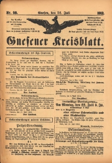 Gnesener Kreisblatt 1912.07.12 Nr58