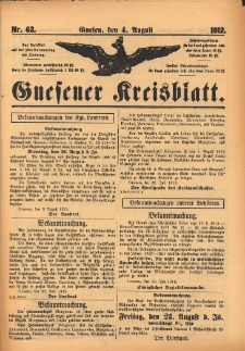 Gnesener Kreisblatt 1912.08.04 Nr62