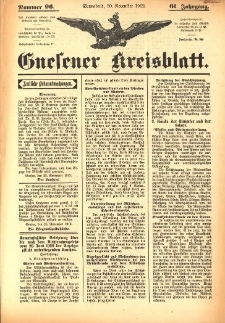 Gnesener Kreisblatt 1912.11.30 Jg.61 Nr96