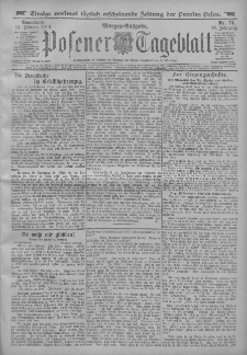 Posener Tageblatt 1914.02.14 Jg.53 Nr75