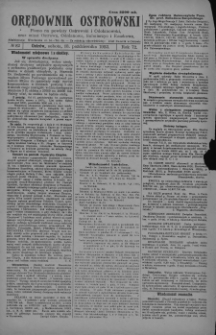 Orędownik Ostrowski: pismo urzędowe na miasto i powiaty Ostrowski i Odolanowski oraz miast Ostrowa, Odolanowa, Sulmierzyc i Raszkowa 1923.10.13 R.72 Nr82