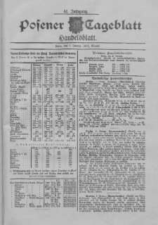 Posener Tageblatt. Handelsblatt 1902.01.09 Jg.41