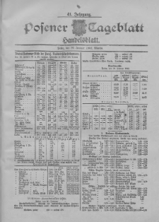 Posener Tageblatt. Handelsblatt 1902.01.20 Jg.41