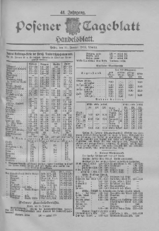 Posener Tageblatt. Handelsblatt 1902.01.31 Jg.41