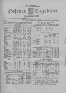 Posener Tageblatt. Handelsblatt 1902.02.26 Jg.41