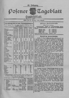 Posener Tageblatt. Handelsblatt 1902.02.27 Jg.41