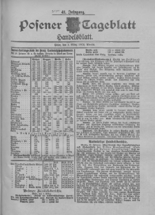Posener Tageblatt. Handelsblatt 1902.03.01 Jg.41