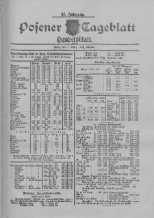 Posener Tageblatt. Handelsblatt 1902.03.05 Jg.41