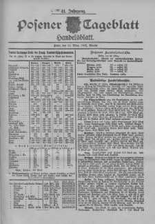 Posener Tageblatt. Handelsblatt 1902.03.25 Jg.41