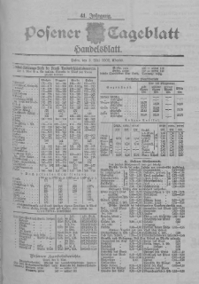 Posener Tageblatt. Handelsblatt 1902.05.02 Jg.41