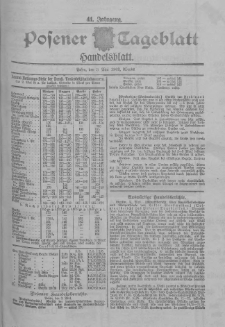 Posener Tageblatt. Handelsblatt 1902.05.03 Jg.41