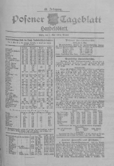 Posener Tageblatt. Handelsblatt 1902.05.06 Jg.41