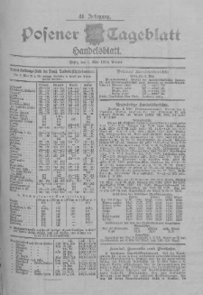 Posener Tageblatt. Handelsblatt 1902.05.06 Jg.41