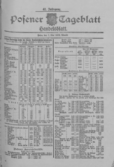 Posener Tageblatt. Handelsblatt 1902.05.07 Jg.41