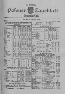 Posener Tageblatt. Handelsblatt 1902.05.28 Jg.41