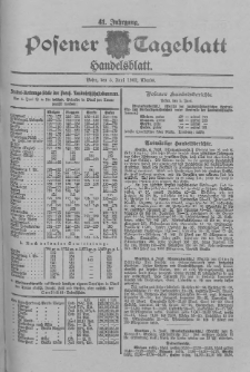 Posener Tageblatt. Handelsblatt 1902.06.05 Jg.41