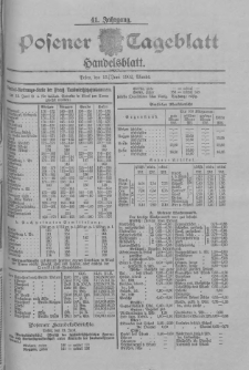 Posener Tageblatt. Handelsblatt 1902.06.13 Jg.41