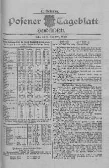 Posener Tageblatt. Handelsblatt 1902.06.14 Jg.41