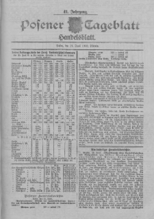 Posener Tageblatt. Handelsblatt 1902.06.21 Jg.41