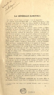 La G&eacute;n&eacute;rale Zamoyska [wspomnienia pośmiertne]