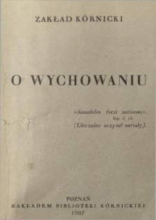 O wychowaniu