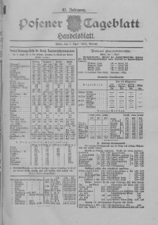 Posener Tageblatt. Handelsblatt 1902.04.07 Jg.41