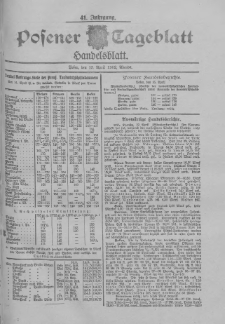 Posener Tageblatt. Handelsblatt 1902.04.15 Jg.41