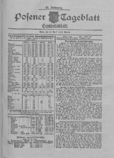 Posener Tageblatt. Handelsblatt 1902.04.24 Jg.41