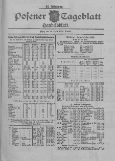Posener Tageblatt. Handelsblatt 1902.04.28 Jg.41