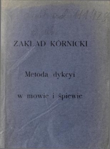 Metoda dykcyi w mowie i śpiewie