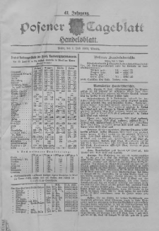 Posener Tageblatt. Handelsblatt 1902.07.01 Jg.41