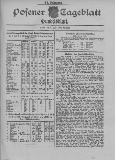 Posener Tageblatt. Handelsblatt 1902.07.08 Jg.41