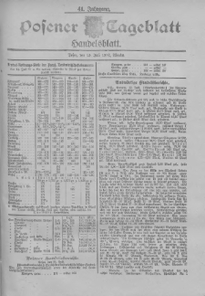 Posener Tageblatt. Handelsblatt 1902.07.15 Jg.41