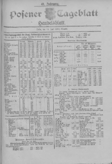 Posener Tageblatt. Handelsblatt 1902.07.16 Jg.41