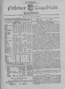 Posener Tageblatt. Handelsblatt 1902.07.17 Jg.41