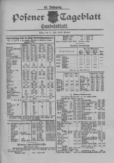 Posener Tageblatt. Handelsblatt 1902.07.21 Jg.41