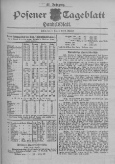 Posener Tageblatt. Handelsblatt 1902.08.05 Jg.41